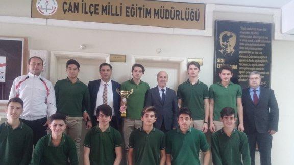 Genç Erkekler Hentbol İl Şampiyonu olan Çan Mesleki ve Teknik Anadolu Lisesi Hentbol Takımı Ziyareti
